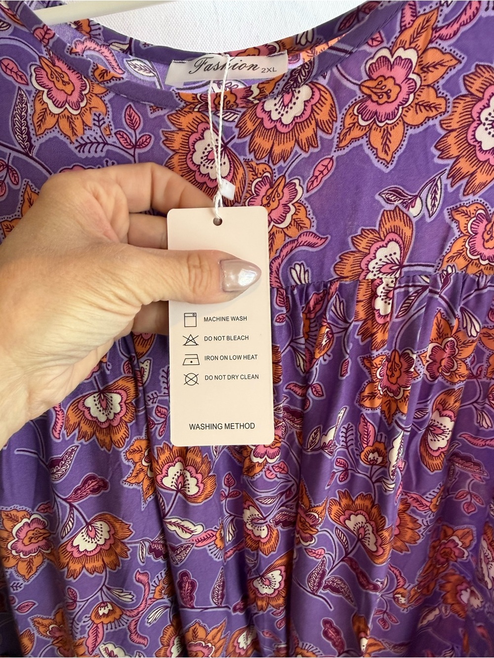 NWT Women's Floral Bohemia Swing Dress Sleeveless Flowy Loose Badydoll XXL - Picture 9 of 17